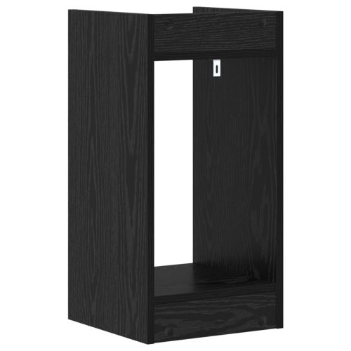 Стойка за растения с рафт Черен Дъб 30 x 30 x 60 cm