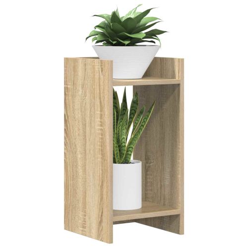 Стойка за растения с рафт 2 pcs Сонома дъб 30 x 30 x 60 cm