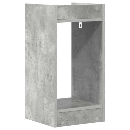 Стойка за растения с рафт 2 pcs Бетонно Сиво 30 x 30 x 60 cm