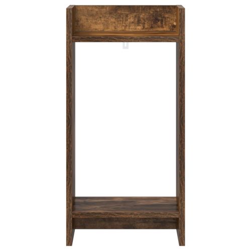 Стойка за растения с рафт 2 pcs Пушена Дъб 30 x 30 x 60 cm