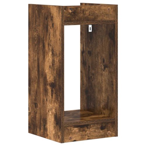 Стойка за растения с рафт 2 pcs Пушена Дъб 30 x 30 x 60 cm