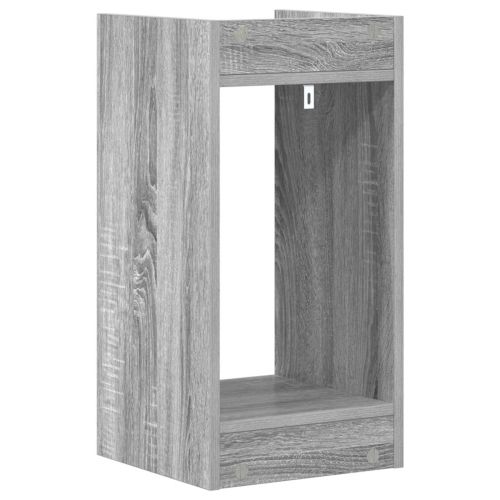 Стойка за растения с рафт 2 pcs Сиво Сонома 30 x 30 x 60 cm