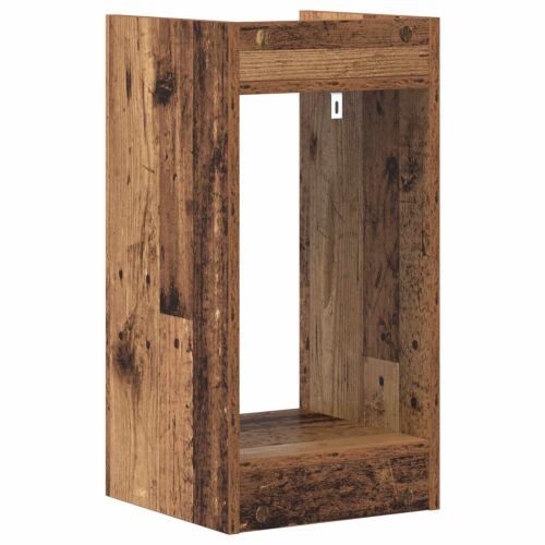 Стойка за растения с рафт 2 pcs Старо дърво 30 x 30 x 60 cm