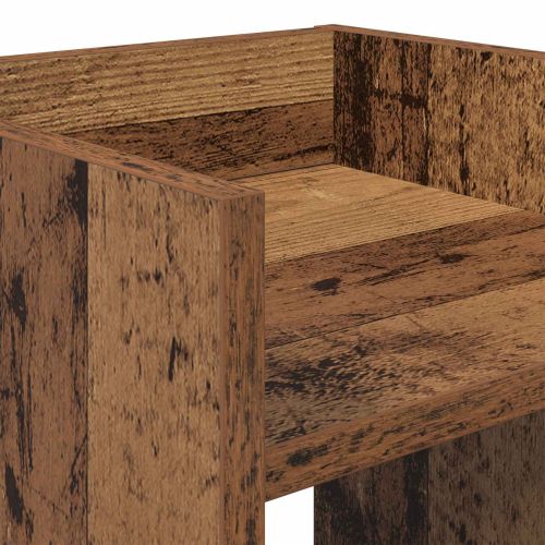 Стойка за растения с рафт 2 pcs Старо дърво 30 x 30 x 60 cm