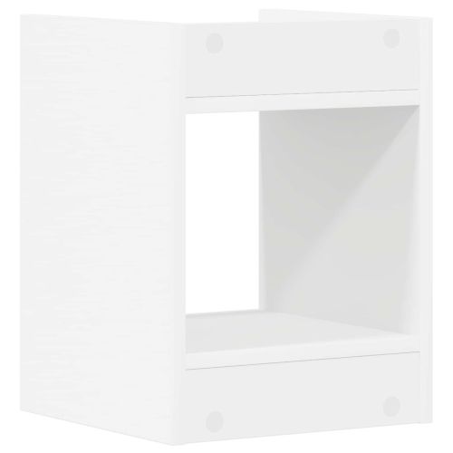 Стойка за растения с рафт 2 pcs Бял 30 x 30 x 40 cm