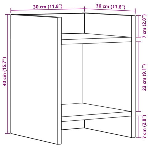Стойка за растения с рафт 2 pcs Бял 30 x 30 x 40 cm