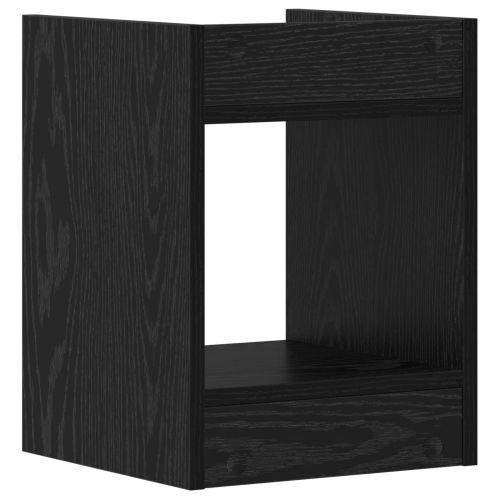 Стойка за растения с рафт 2 pcs Черен Дъб 30 x 30 x 40 cm