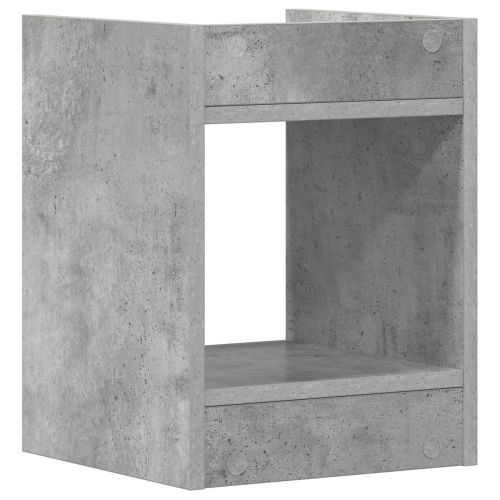 Стойка за растения с рафт 2 pcs Бетонно Сиво 30 x 30 x 40 cm