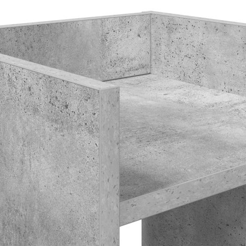 Стойка за растения с рафт 2 pcs Бетонно Сиво 30 x 30 x 40 cm