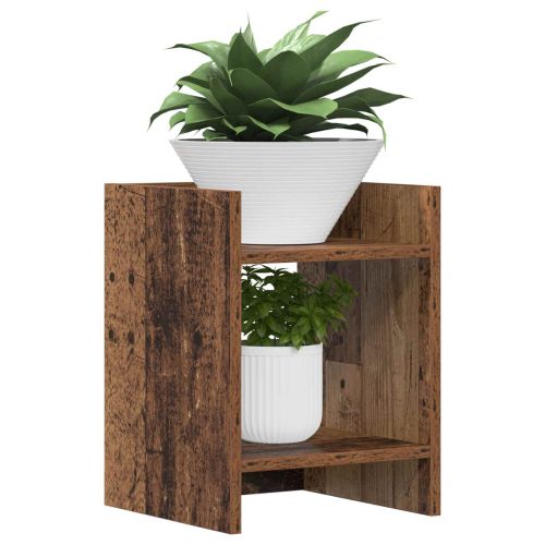 Стойка за растения с рафт Старо дърво 30 x 30 x 40 cm