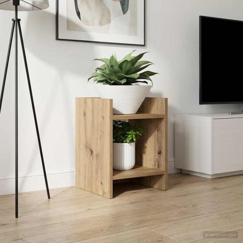 Стойка за растения с рафт Артизан Дъб 30 x 30 x 40 cm