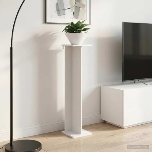 Стойка за растения 2 pcs Бял 25 x 25,5 x 100,5 см