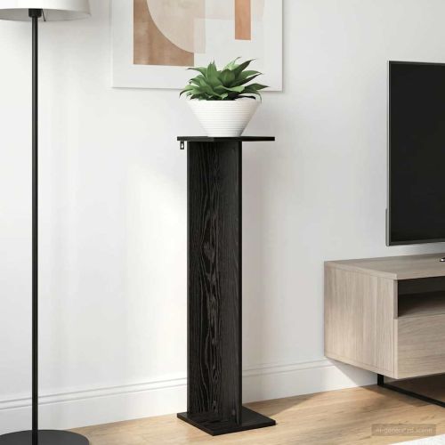 Стойка за растения 2 pcs Черен Дъб 25 x 25,5 x 100,5 см
