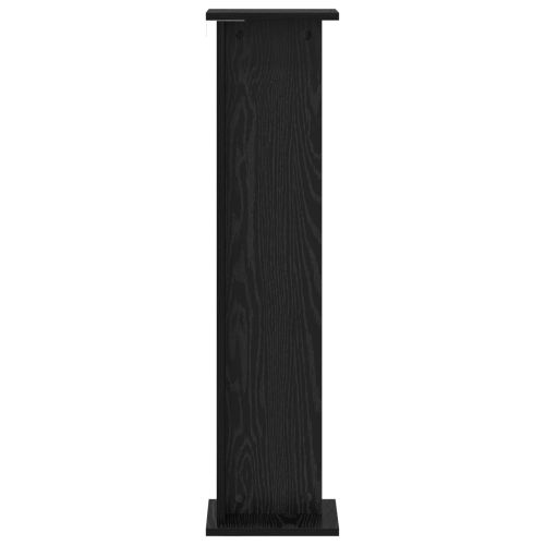 Стойка за растения 2 pcs Черен Дъб 25 x 25,5 x 100,5 см