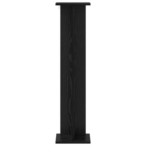 Стойка за растения 2 pcs Черен Дъб 25 x 25,5 x 100,5 см