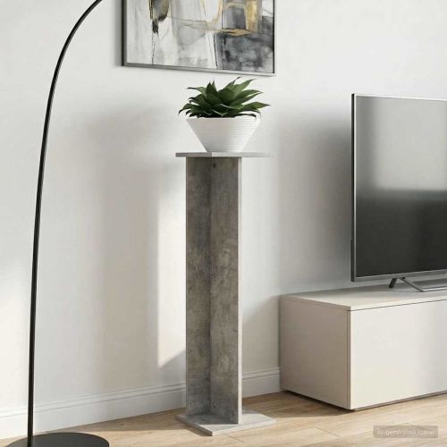 Стойка за растения 2 pcs Бетонно Сиво 25 x 25,5 x 100,5 см