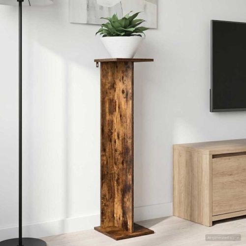 Стойка за растения 2 pcs Пушена Дъб 25 x 25,5 x 100,5 см