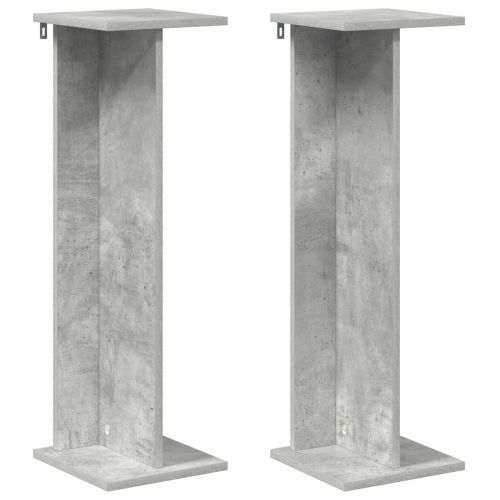 Стойка за растения 2 pcs Бетонно Сиво 25 x 25,5 x 80,5 см