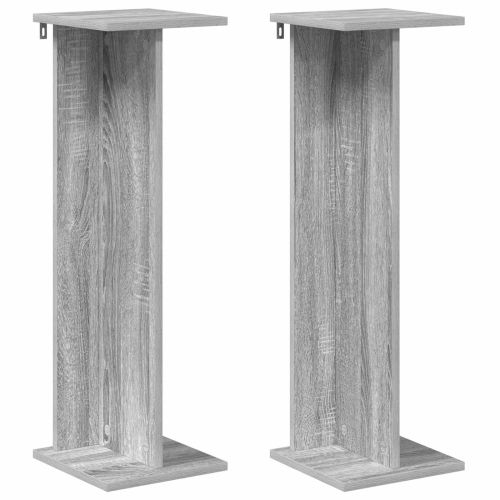 Стойка за растения 2 pcs Сиво Сонома 25 x 25,5 x 80,5 см