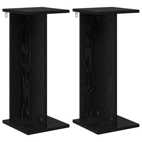 Стойка за растения 2 pcs Черен Дъб 25 x 25,5 x 60,5 см