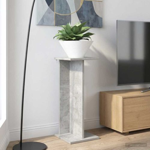 Стойка за растения 2 pcs Бетонно Сиво 25 x 25,5 x 60,5 см