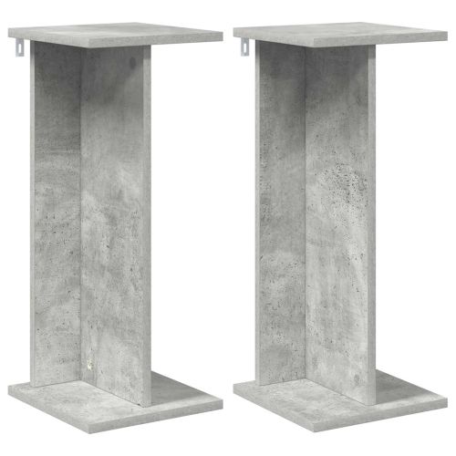 Стойка за растения 2 pcs Бетонно Сиво 25 x 25,5 x 60,5 см