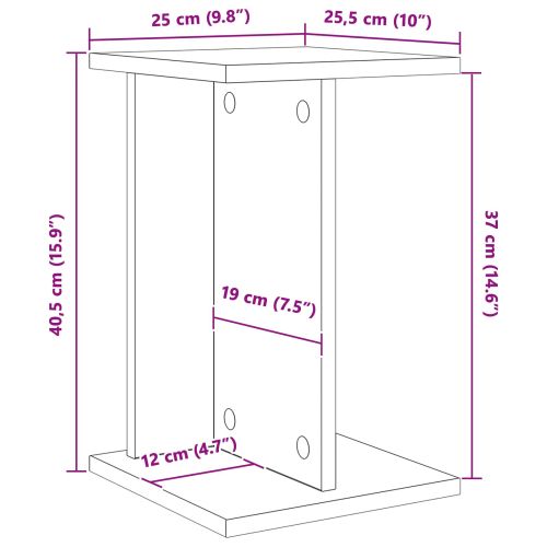 Стойка за растения Черен Дъб 25 x 25,5 x 40,5 см