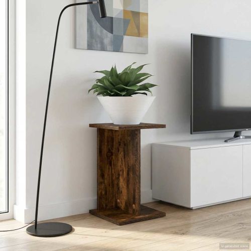 Стойка за растения 2 pcs Пушена Дъб 25 x 25,5 x 40,5 см