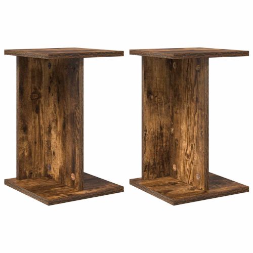 Стойка за растения 2 pcs Пушена Дъб 25 x 25,5 x 40,5 см