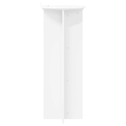 Стойка за растения 2 pcs Бяло Ø40 x 100 см Инженерна дървесина