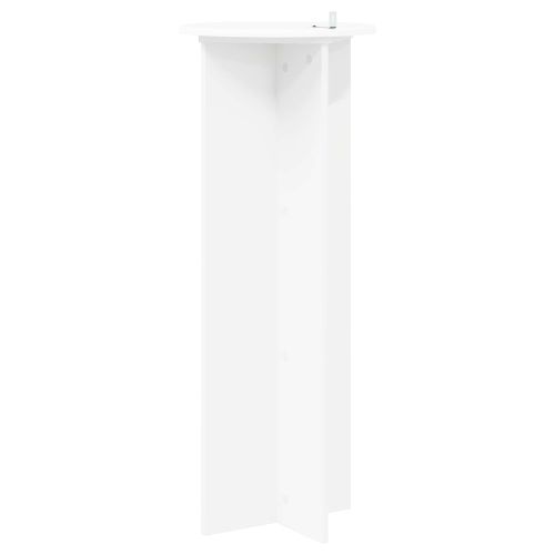 Стойка за растения 2 pcs Бяло Ø40 x 100 см Инженерна дървесина