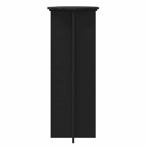 Стойка за растения 2 pcs Черно Ø40 x 100 см Инженерна дървесина