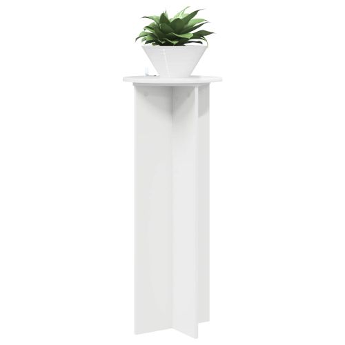 Стойка за растения 2 pcs Бял гланц Ø40 x 100 см