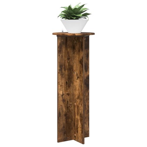 Стойка за растения 2 pcs Опушен дъб Ø40 x 100 см