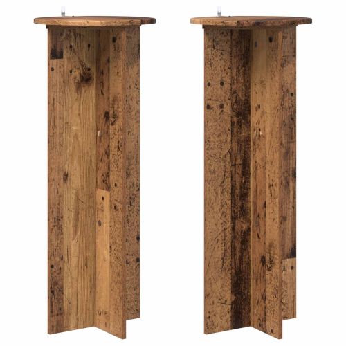 Стойка за растения 2 pcs Старо дърво Ø40 x 100 см