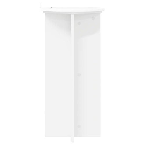 Стойка за растения 2 pcs Бяло Ø40 x 80 см Инженерна дървесина