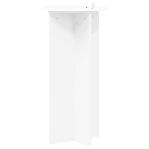 Стойка за растения 2 pcs Бяло Ø40 x 80 см Инженерна дървесина