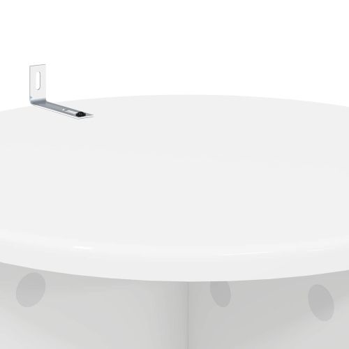 Стойка за растения 2 pcs Бяло Ø40 x 80 см Инженерна дървесина