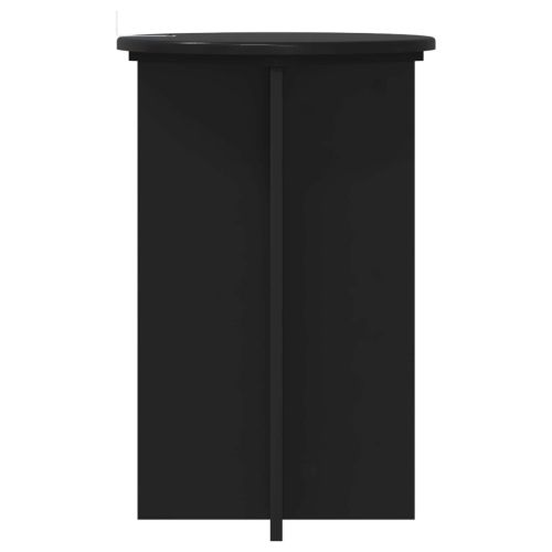 Стойка за растения 2 pcs Черно Ø40 x 60 см Инженерна дървесина