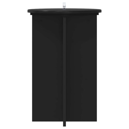 Стойка за растения 2 pcs Черно Ø40 x 60 см Инженерна дървесина
