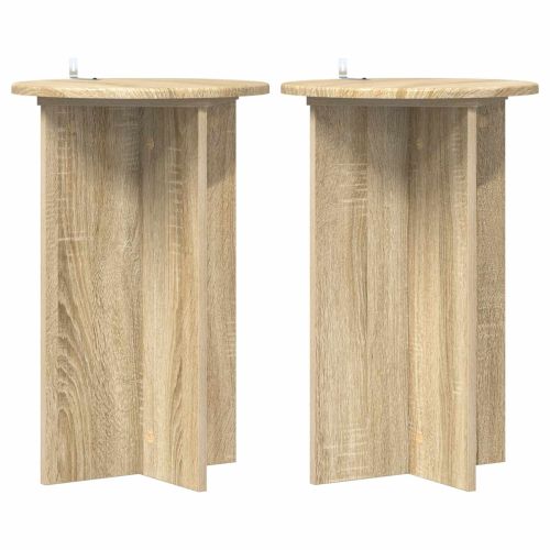 Стойка за растения 2 pcs Дъб сонома Ø40 x 60 см