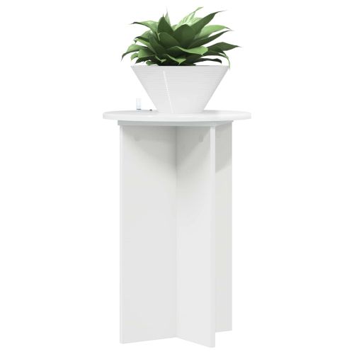 Стойка за растения 2 pcs Бял гланц Ø40 x 60 см