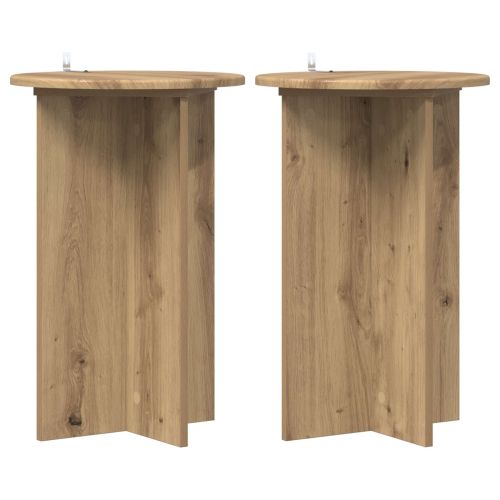 Стойка за растения 2 pcs Дъб артизан Ø40 x 60 см