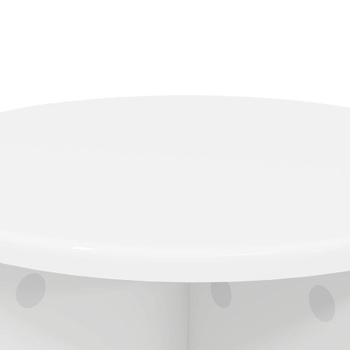 Стойка за растения 2 pcs Бяло Ø40 x 40 см Инженерна дървесина