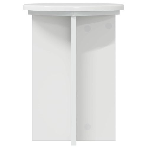 Стойка за растения 2 pcs Бял гланц Ø29,5 x 40 см