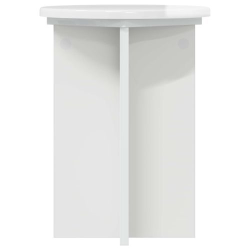 Стойка за растения 2 pcs Бял гланц Ø29,5 x 40 см