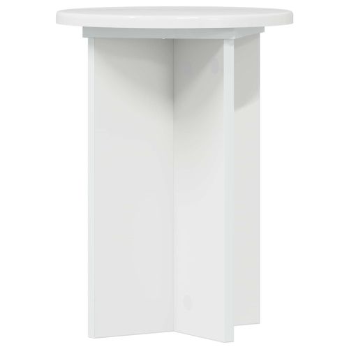 Стойка за растения 2 pcs Бял гланц Ø29,5 x 40 см