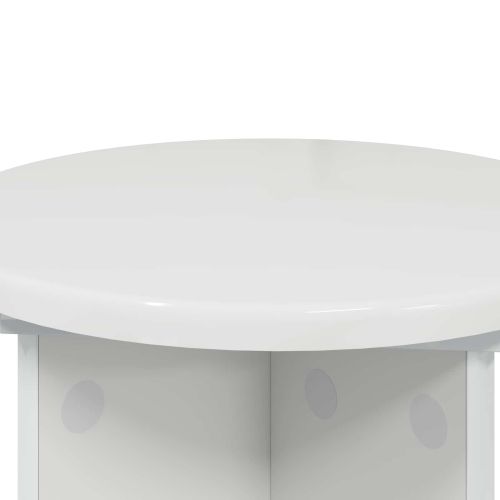Стойка за растения 2 pcs Бял гланц Ø29,5 x 40 см