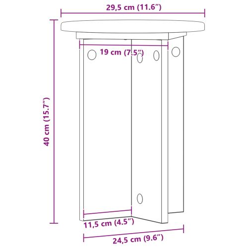 Стойка за растения 2 pcs Опушен дъб Ø29,5 x 40 см
