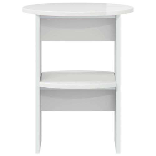 Страничен шкаф 2 pcs Висок Гланцов Бял Ø40 x 50 см